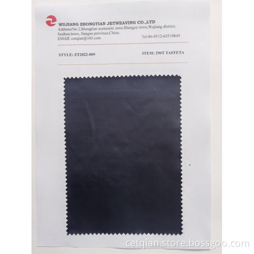 100% Polyester 290t Taffeta lining